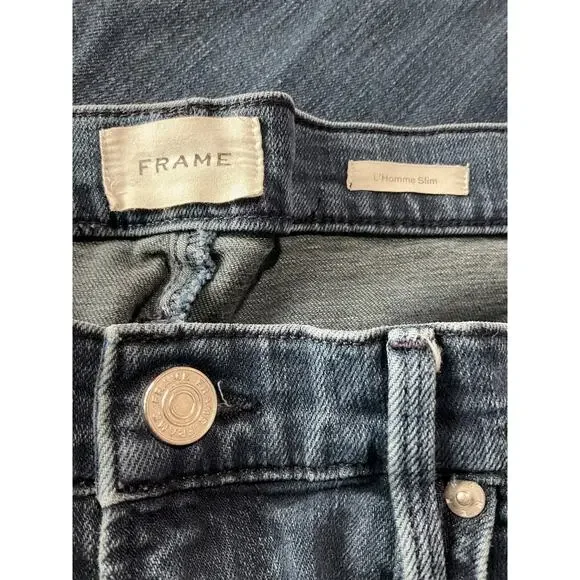 Frame Athletic Catalina Lhomme Denim Jeans Size 34 - Picture 4 of 11